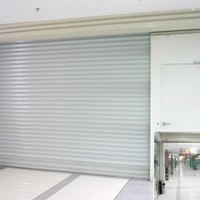 带常开钢门钢质防火防烟卷帘