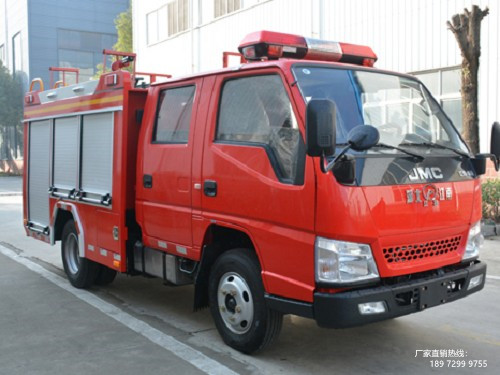 国六蓝牌江铃1吨水罐消防车