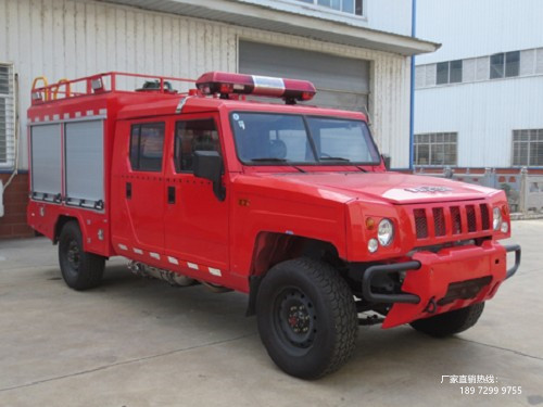 国六蓝牌北汽勇士越野水雾消防车
