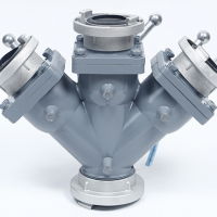 消防用分水器内扣式二分水三分水2.5寸止水器快插式防漏水