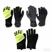 水域救援夜光橡胶手套户外防水保暖手套皮划艇潜水救生装备消防员